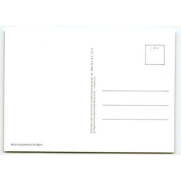 Please Write Garfield Cat Postcard Jim Davis Comic Orange Tabby 1978 Vintage - Picture 2 of 2